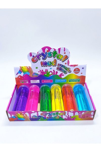 Generic Brand Crystal Mud Magic Slime Set – 6-Pack Colorful Clear Slime Tubes...