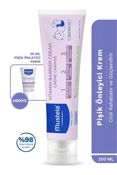 Mustela Vitamin Bariyer 1.2.3. Bebek Pişik Önleyici Koruyucu Nemlendirici Doğ...