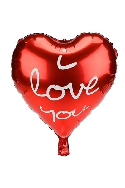 Generic Brand Balon din Folie Metalizata, Figurină Inimă, Model I Love You Sc...