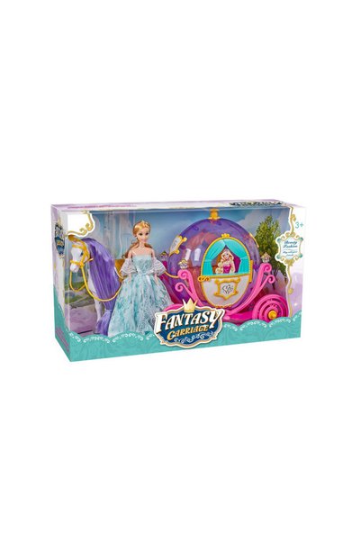 PlayFun Σετ Κούκλας Πριγκίπισσας με Βασιλική Άμαξα και Άλογο "Fantasy Carriag...