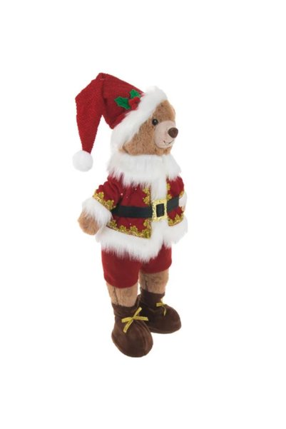 UnderShop Christmas Decorative Figurine Santa Bear in Red Coat 52cm