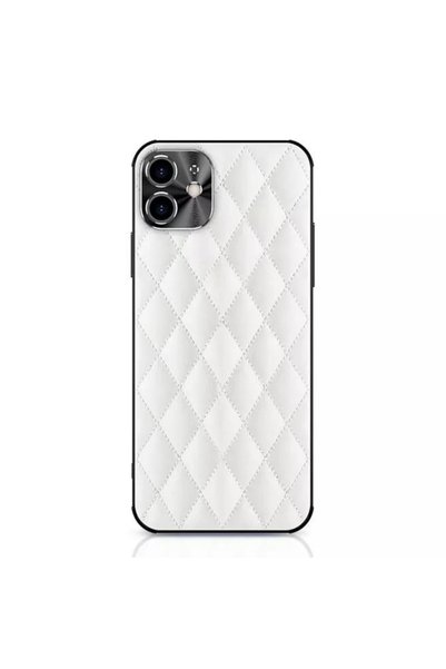 GrandMobile Husa Elegant, Piele, pentru iPhone 13 Pro, Alba