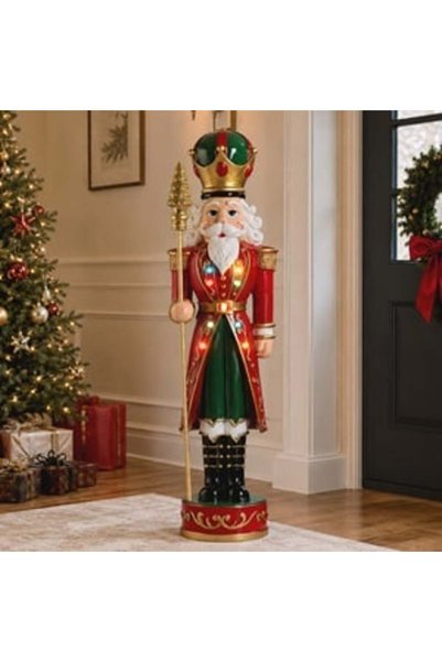 OEM Figurina Soldat de Craciun de Podea Rosu cu LED 100cm