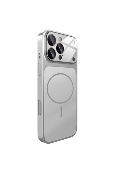 GrandMobile Husa pentru iPhone 14, Sticlă AG Mată MagSafe Subțire Protecție C...