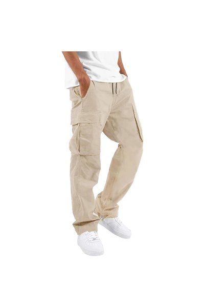 OtherMax Pantaloni Cargo Chino Bărbați din Bumbac Elastici cu Bandă Elastică ...