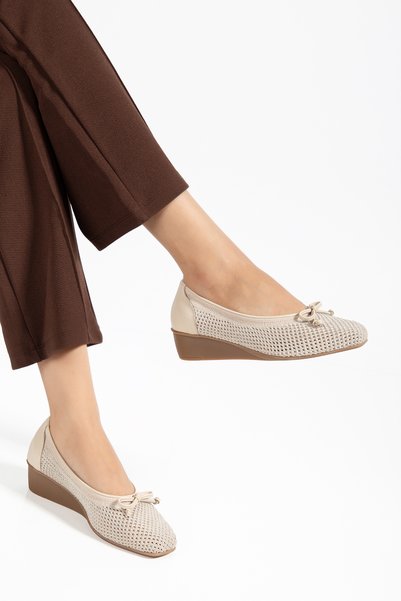 Elile Shoes Genuine Knit Wedge Heel Comfort Women's Shoes, Sizes 33-34-35 to ...