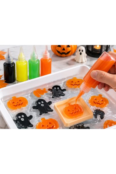 OEM Set Creativ Water Gel Halloween cu 4 Culori și 3 Forme, Jucărie Senzorial...