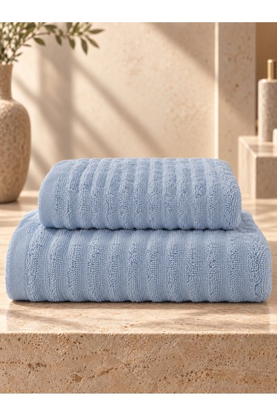 neşe home collection Oslo 2-Piece Luxury Bath Towel Set (50x100 & 70x140 cm) ...