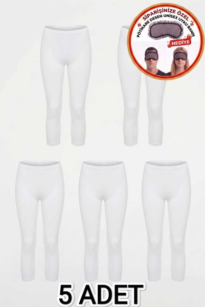 Tutku Elit 5-Pack Women's Modal-Elastane Below-the-Knee Capri Leggings - Stre...