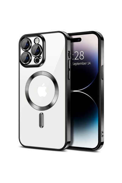 GrandMobile Husa Luxury MagSafe cu Protectie Lentile Camera si Anti-Shock pen...