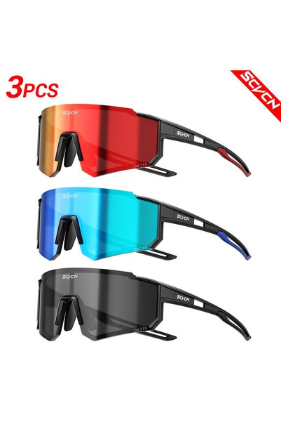 Choice sports glasses 3 pack-010204 SCVCN New Outdoor Sport Cycling Sunglasse...