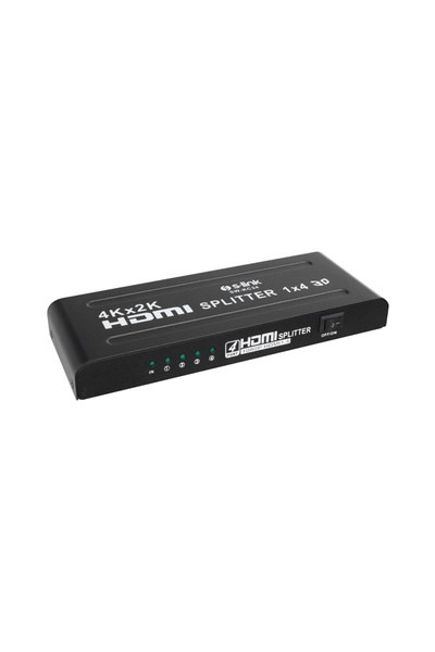 S-LINK Sw-kc34، موزع إشارة HDMI، مدخل واحد، 4 مخارج، (قطعة واحدة - 4 شاشات).