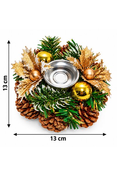 Generic Brand Aranjament Decorativ pentru Masa de Crăciun, cu Suport pentru L...