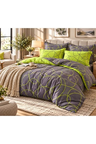 JOJO HOME Σετ Κλινοσκεπασμάτων Διπλού Κρεβατιού, Jojo Home, Κατωσέντονο χωρίς...