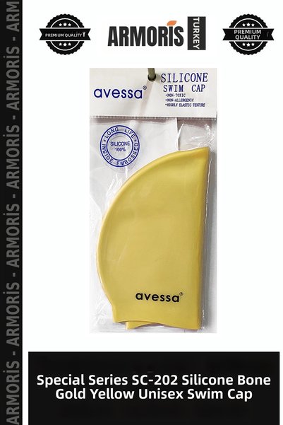 Armoris Special Series Sc-202 Silicone Swimming Cap Golden Yellow Men's Unise...