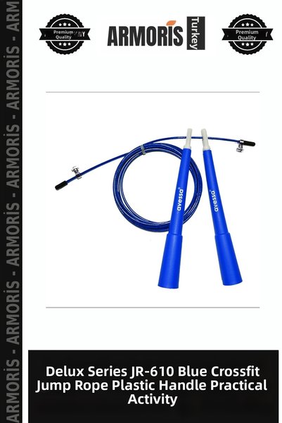 Armoris Delux Series Jr-610 Blue Crosfit Jump Rope Plastic Handle Practical R...
