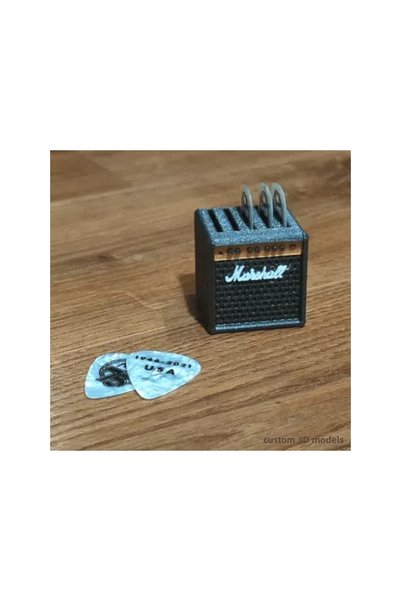 DU&ER Guitar Pick Holder, 5-Compartment Pick Organizer, Music Accessory.