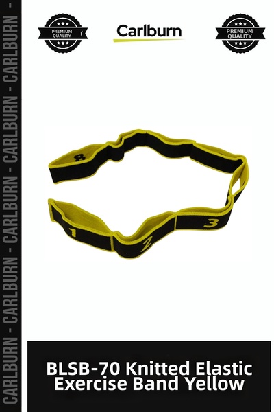 Carlburn Deluxe Series BLSB-70 Knit Elastic Exercise Band, Yellow, Body-Shaping