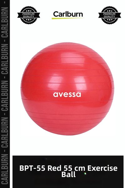 Carlburn Premium BPT-55 Red 55 cm Medicine Ball, Bagged, Red, Sports Equipmen...