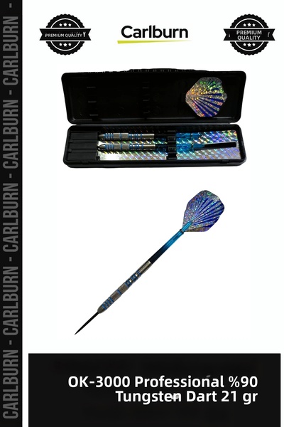 Carlburn Premium OK-3000 Professional 90% Tungsten Dart, 21 g, Arcade & Sports