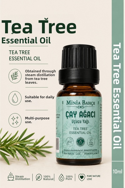 Minia Bahçe Bitki Sanat Atölyesi Tea Tree Essential Oil – 10 ml | Pure and Un...