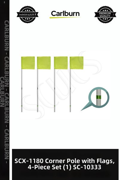 Carlburn مجموعة من 4 قطع من أعمدة "كورنر" SCX-1180 مع ربطات وشعارات (1) مجموع...
