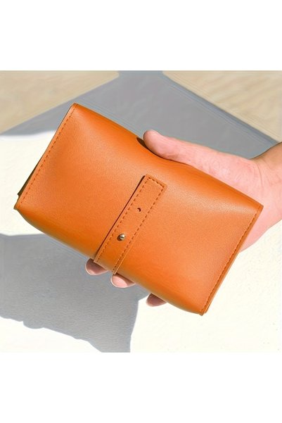 Choice 1pc-orange Data Cable Storage Bag PU Leather Multi Compartment Storage...