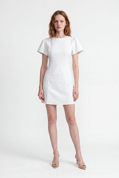 HAKKE Short sleeve mini bodycon dress for women