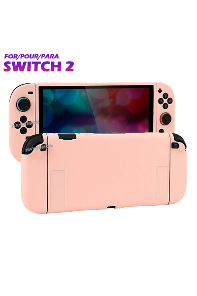Choice جراب واقٍ باللون الوردي والأرجواني والأخضر لجهاز Switch 2، جراب ناعم م...