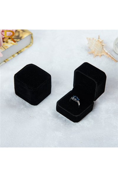 Choice Black Wholesale High Quality Velvet Jewelry Display Box Earrings Ring ...