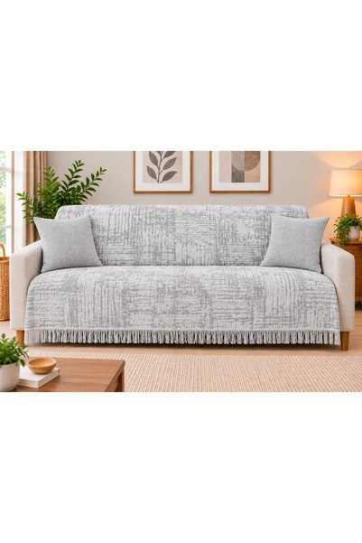 Genel Markalar Keten %100 Pamuklu Çift Taraflı Çekyat&Koltuk Örtüsü 180x220cm