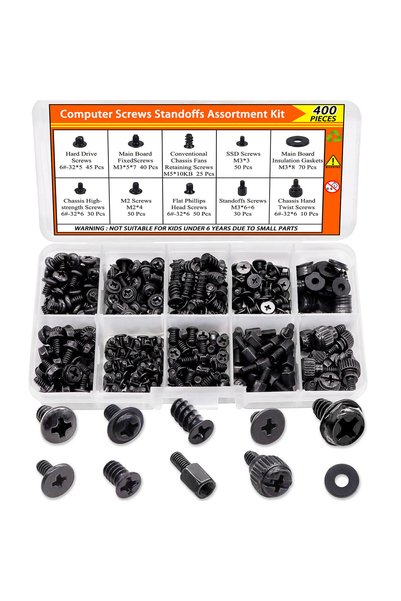 Choice 400PCS Computer Screws Motherboard Standoffs Screws PC Screws Laptop S...
