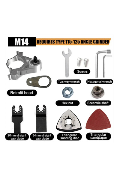 Choice1 Oscillate Tool M14 Multifunctional Angle Grinder Attachment Converter...