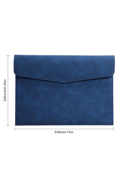 Choice5 Blue PU Leather A4 Document Bag, 7 Colors, File Folder for Office & T...