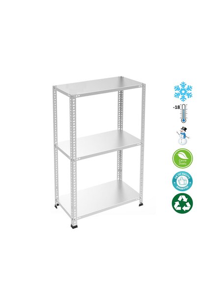 Herrafburada Galvanizraf 3 Katlı Galvaniz Çelik Raf Arşiv Rafı Depo Rafı Kiler Rafı 31x93x100