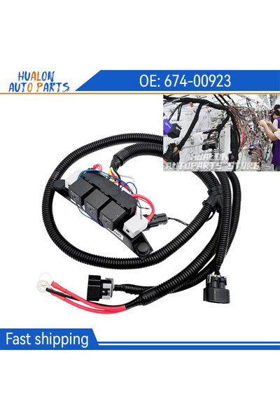 Choice 674-00923 JCTFN22 Electric Dual Fan Control Wiring Harness Fits for Ch...