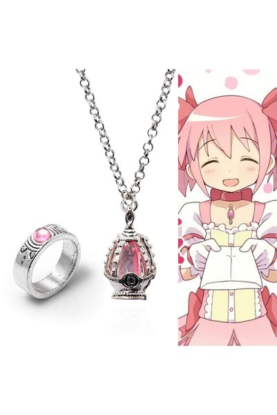 Choice قطعتان من أنمي Puella Magi Madoka Magica Soul Gem قلادة من الكريستال و...