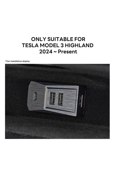 Choice1 موزع USB لصندوق القفازات باللون البيج لسيارة Tesla New Model Y Launch...
