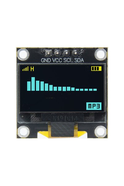 Choice وحدة عرض OLED جديدة صفراء زرقاء 0.96 بوصة IIC تسلسلية 4 دبابيس أبيض/أز...