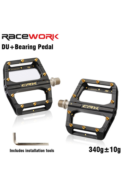 Choice دواسات دراجة هوائية سوداء من RACEWORK طراز B210، خفيفة الوزن للغاية، م...