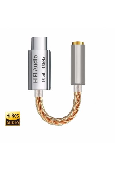 Choice1 محول سماعة رأس أحمر من Type-C إلى 3.5 مم AUX، محول سماعة رأس HiFi USB...