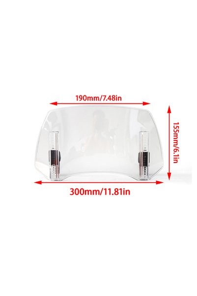 Choice1 300cm Clear Universal Motorcycle Windshield Extension Adjustable Spoi...