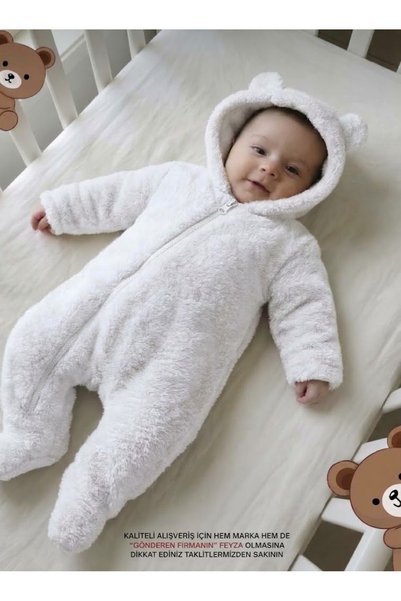 Feyza Welsoft Patikli Peluş Tulum