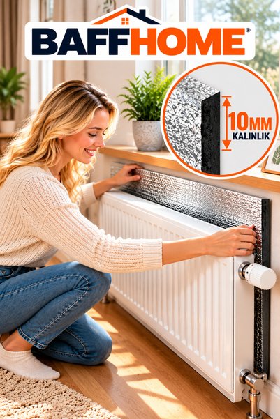 baffhome 1 Adet Petek Arkası Yalıtım Levhası Alüminyum Folyo Radyatör Arkalığı