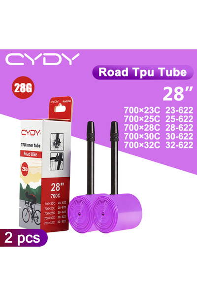 Choice 45 مم 28 جرام 700x23-32C قطعتان 28 جرام CYDY أنبوب داخلي TPU لدراجة ال...