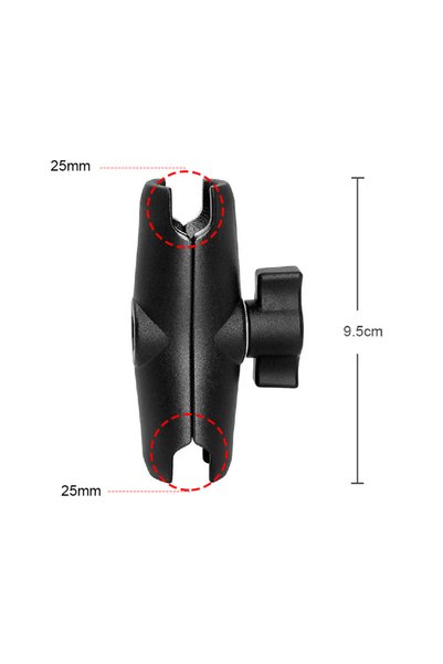 Choice8 B Universal 1'' Inch Ball Mount Accessories Double Socket Arm Clamp B...