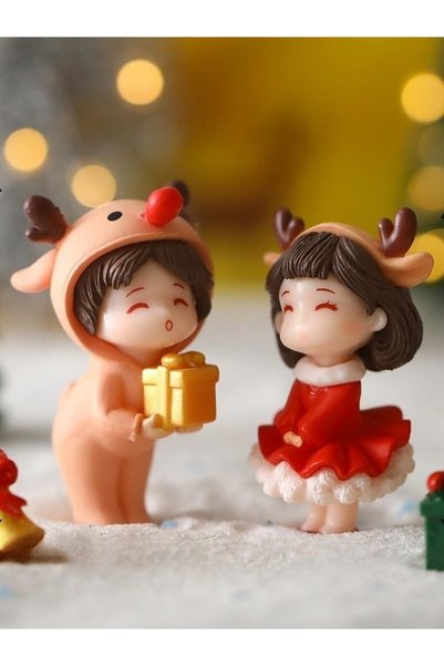 Choice 1Pair Stand 1-10Pairs Christmas Micro Landscape Accessories Cute Coupl...
