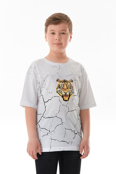 Fulla Moda Μπλουζάκι για αγόρι με στάμπα Tiger