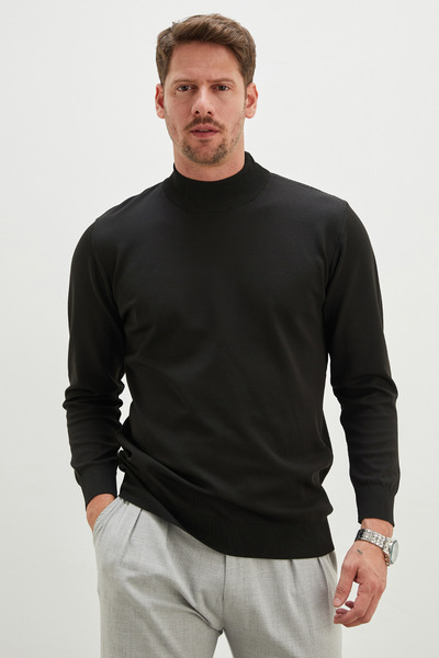 Fulla Moda Basic High Collar Knitwear Sweater