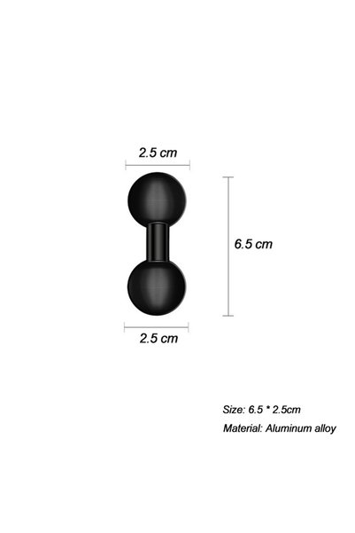 Choice6 D Universal 1'' Inch Ball Mount Accessories Double Socket Arm Clamp B...